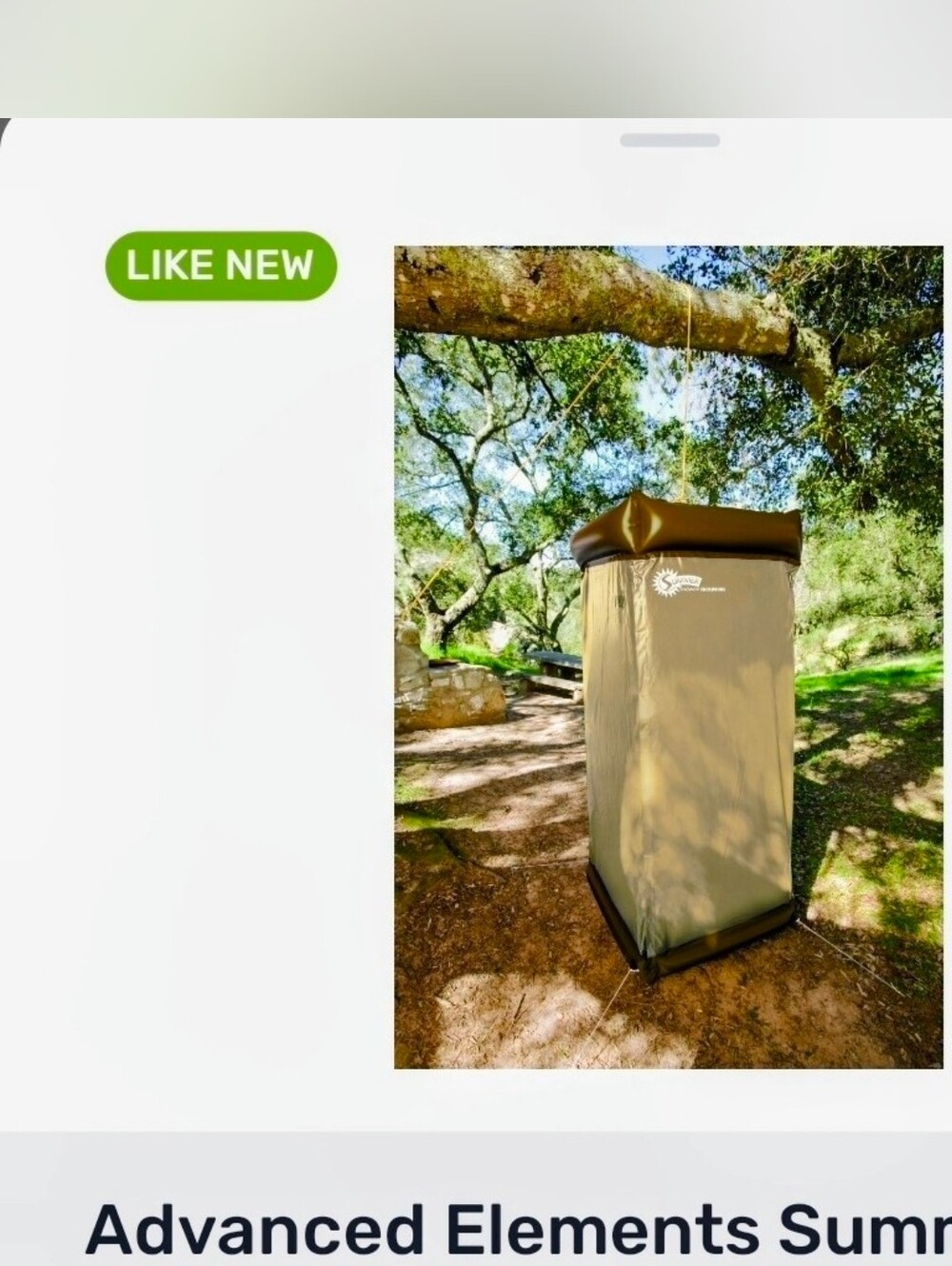 Portable Outdoor Shower / Changing Stall - Olive Green